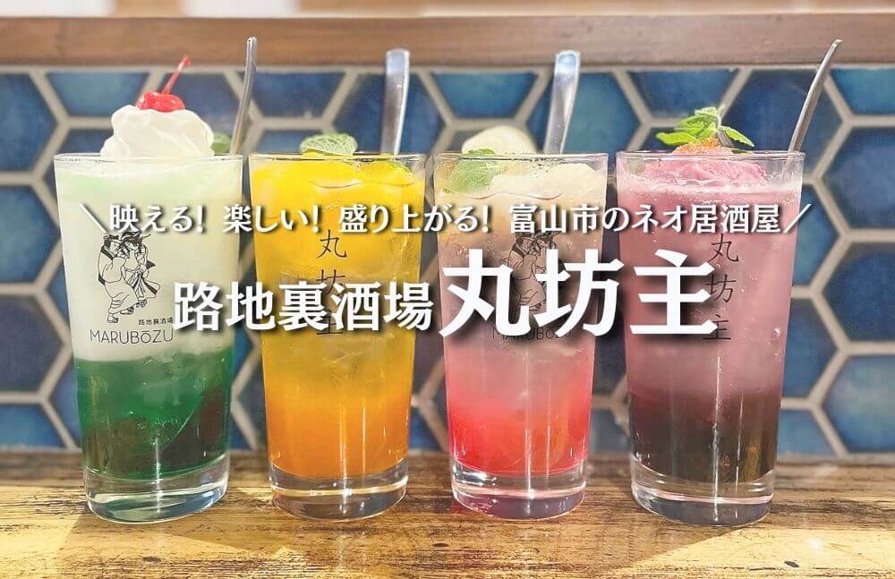 【路地裏酒場 丸坊主】富山市の新しいおしゃれなネオ居酒屋！映える！楽しい！盛り上がる！メニューは？行ってみた